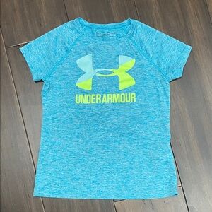Under Armour Kids Aqua and Neon Yellow Tee